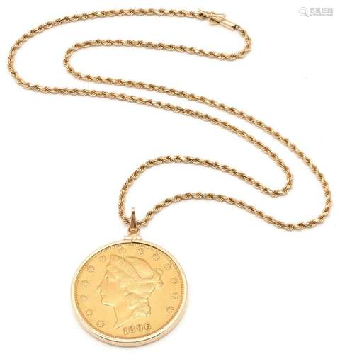 $20 LIBERTY GOLD COIN NECKLACE