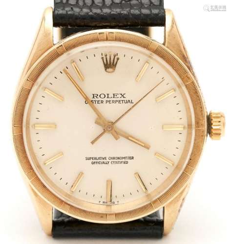 14K MEN'S ROLEX OYSTER PERPETUAL 34 WATCH