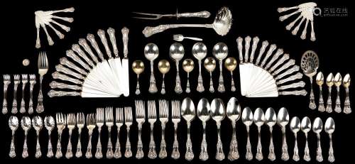 DOMINICK AND HAFF STERLING SILVER NEW KING FLATWARE, SVC. FO...