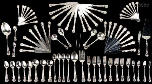 158 PCS. TOWLE OLD MASTER STERLING SILVER FLATWARE, SERVICE ...