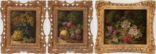 3 OLIVER CLARE O/C STILL LIFE PAINTINGS