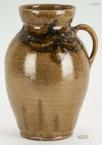 SC EDGEFIELD DISTRICT POTTERY JAR, IRON & KAOLIN SLIP