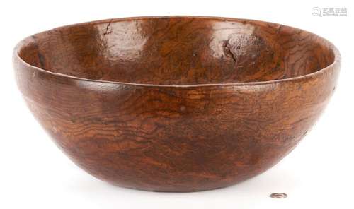 LARGE ASH BURL BOWL