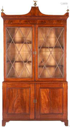 SIGNED FEDERAL INLAID BOOKCASE, NEWBURYPORT, MASS. HISTORY