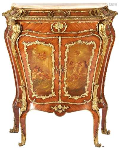 LOUIS XV STYLE ORMOLU MOUNTED CABINET, MANNER OF ZWIENER OR ...