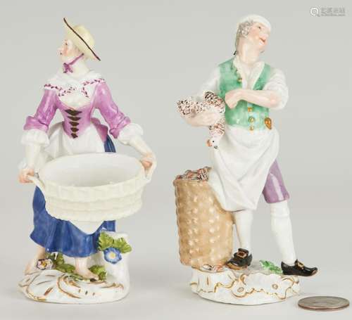 2 MEISSEN FIGURES INCL. CHICKEN PLUCKER, CRIES DE PARIS &...