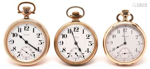 3 HOWARD POCKET WATCHES INCL. SERIES 11