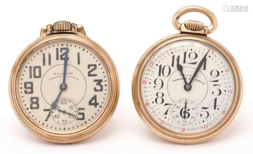 2 WALTHAM VANGUARD POCKET WATCHES, 1 OF 2