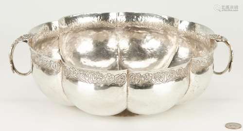 SOUTH AMERICAN SILVER BOWL W/ HANDLES