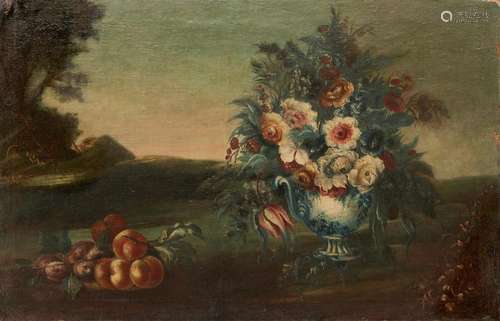 FLEMISH SCHOOL O/C STILL LIFE PAINTING, 18TH CENTURY