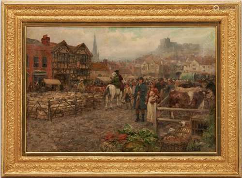 HENRY JOHN YEEND KING O/C PAINTING, MARKETPLACE