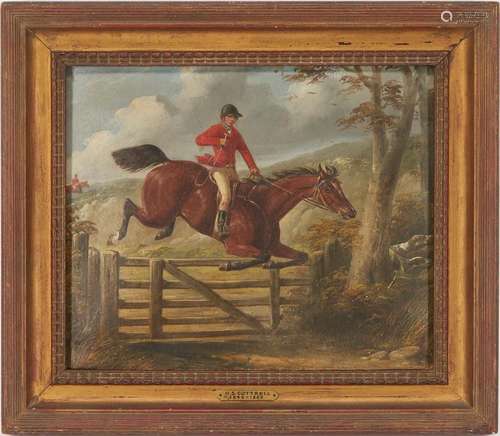 HENRY S. COTTRELL OIL ENGLISH HUNT SCENE PAINTING, TAKING A ...