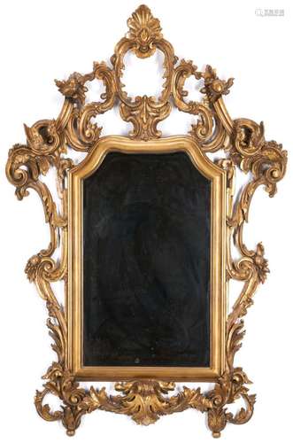 LARGE ITALIAN ROCOCO STYLE WALL MIRROR