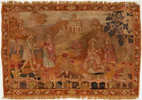 FRENCH AUBUSSON WOOL TAPESTRY