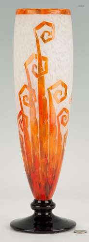 SCHNEIDER LE VERRE FOUGERES ART GLASS VASE