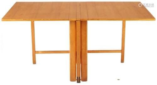 MARIA DROP-LEAF BEECH DINING TABLE BY BRUNO MATHSSON, LABELE...