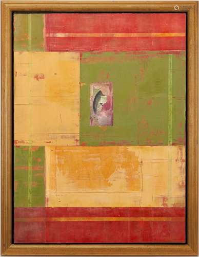 MARJORIE GUYON KY LARGE ABSTRACT FRESCO ON PANEL