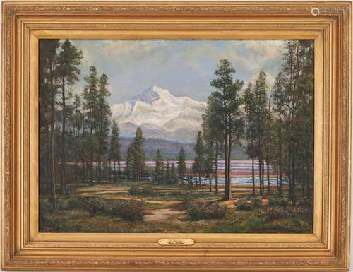 JERRY MALZAHN O/C LANDSCAPE PAINTING, MT. MCKINLEY