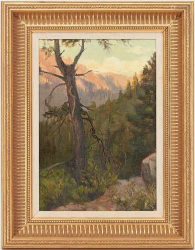 LANGDON SMITH O/C WESTERN MOUNTAIN LANDSCAPE