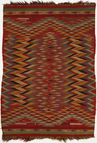 NAVAJO GERMANTOWN EYEDAZZLER PICTORIAL BLANKET