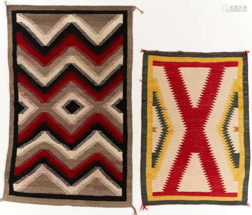 2 NATIVE AMERICAN NAVAJO RUGS