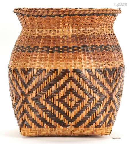 LARGE CHEROKEE WASTEBASKET ATTRIBUTED TO LIZZIE AND EDMUND Y...