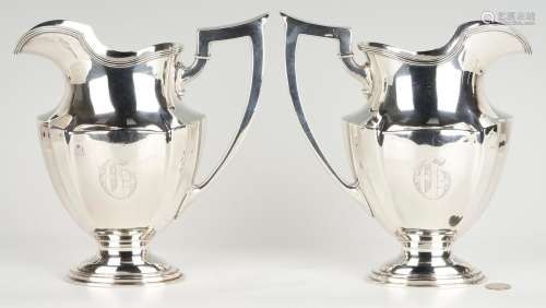 2 GORHAM PLYMOUTH STERLING SILVER WATER PITCHERS