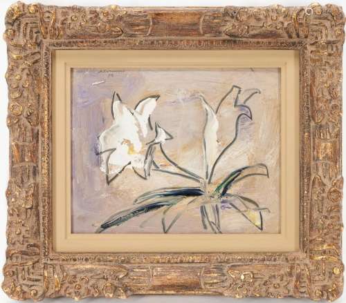 STERLING STRAUSER O/B ORCHID PAINTING