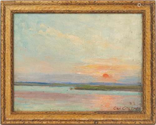 ORA COLTMAN O/B, SUNSET OVER WATER