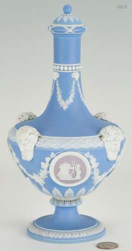 WEDGWOOD NEOCLASSICAL TRI-COLOR BARBER BOTTLE