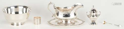 6 STERLING TABLE ITEMS INCL. TIFFANY & CO. REVERE BOWL, ...