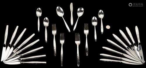 52 PCS. GORHAM STERLING SILVER FLATWARE, INCL. CELESTE &...