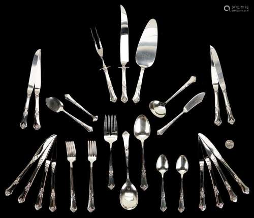 37 PCS. STATE HOUSE STATELY STERLING SILVER FLATWARE