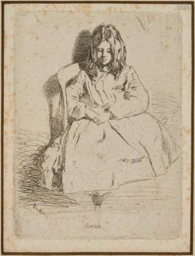 JAMES A. M. WHISTLER ETCHING: ANNIE, SEATED