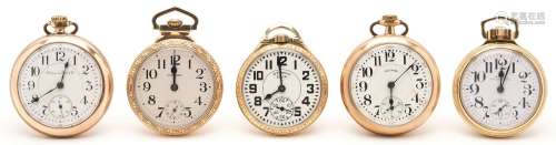 5 SEMI-FUNCTIONAL POCKET WATCHES