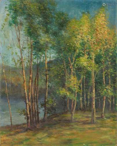 AMERICAN SCHOOL, C. 1930 OIL ON CANVAS LANDSCAPE PAINTING
