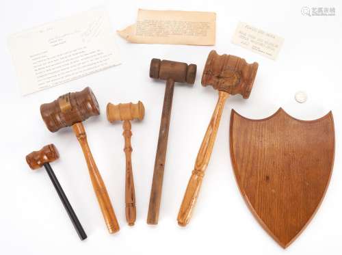 HISTORIC GAVEL COLLECTION, INCL. FULTON EMORY & HENRY, V...