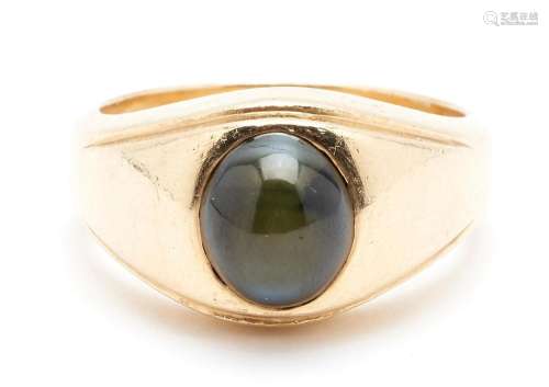 MEN'S 14K STAR SAPPHIRE RING