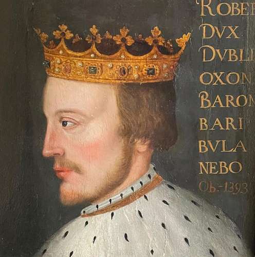 Unbekannter Maler, Portrait von Robert de Vere, Öl auf Holz,...