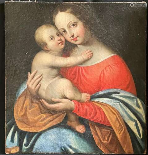 Unbekannter Maler, 17./18. Jh., Madonna mit Kind, Maria mit ...