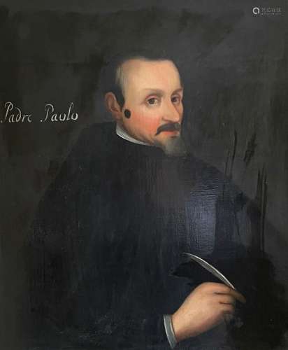 Unbekannter Maler. Portrait des "Padre Paolo", Ita...