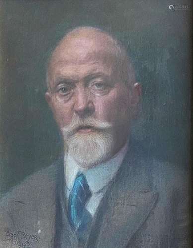 Adolf BEYER (1869-1953). Portrait von Dr. med. Otto Leydheck...