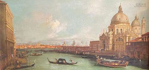 Kopie nach Canaletto. Blick auf Venedig. Venezia. Öl/Lwd, 44...