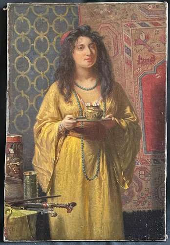 Wilhelm SPRENGER (1850-1907), Odaliske in orientalischem Int...