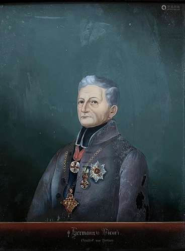 Unbekannter Künstler, Portrait von Erzbischof Hermann v. Pic...