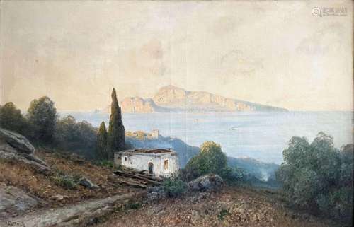 Askan Lutteroth (1842-1923), Mediterrane Küstenlandschaft in...