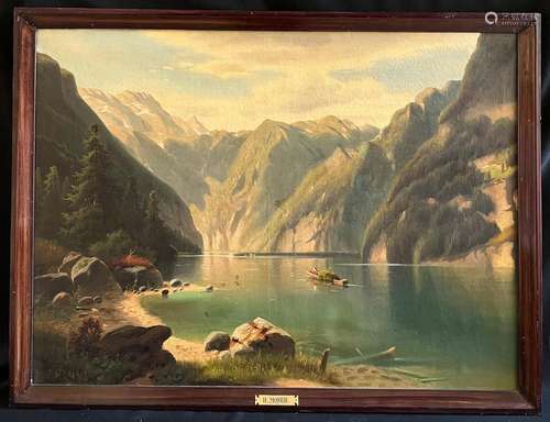 H. Moser (Romantiker des 19. Jh.), Landschaft am Königssee m...