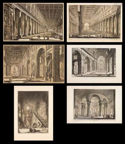 Giovanni Battista Piranesi (1720 Venedig - Rom 1778), 6 Radi...