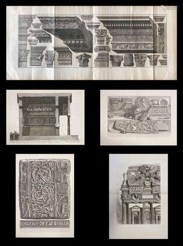 Giovanni Battista Piranesi (1720 Venedig - Rom 1778), 5 Radi...