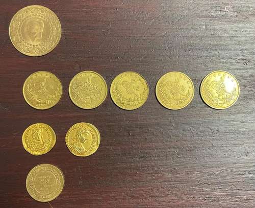 Konvolut Goldmünzen, 1 x Türkei 100 Piaster Atatürk, Gold, D...